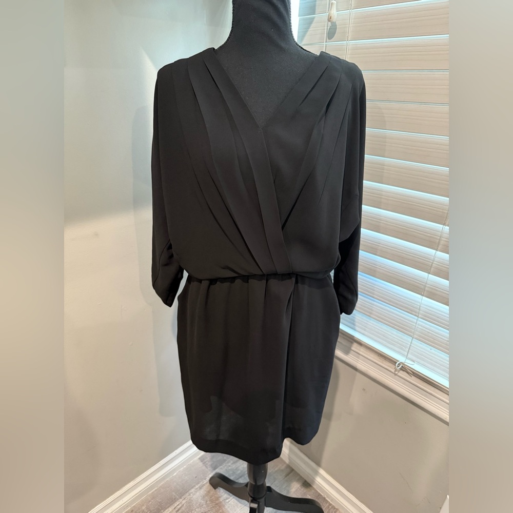 Greylin Anthropologie Elegant‎ Black Draped Dress